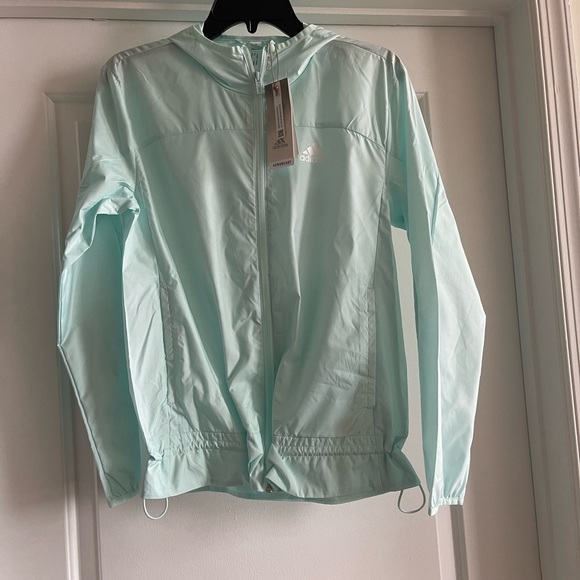 Adidas Logo Running Windbreaker Jacket - Picture 1 of 8